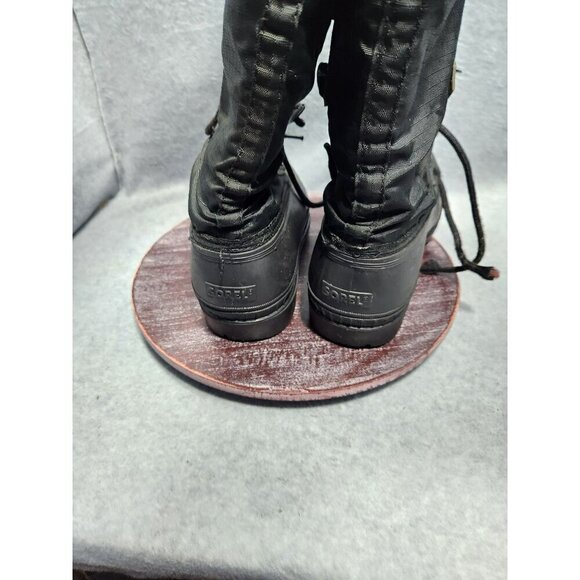 Sorel Women's Waterproof Winter Boots Size 8 Black Nylon & Rubber Snow Shoes - Picture 5 of 12